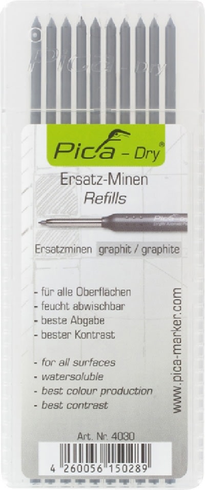 Pica - PICA Reservebly GRAPHITE 10pk Graphite for Pica 3030