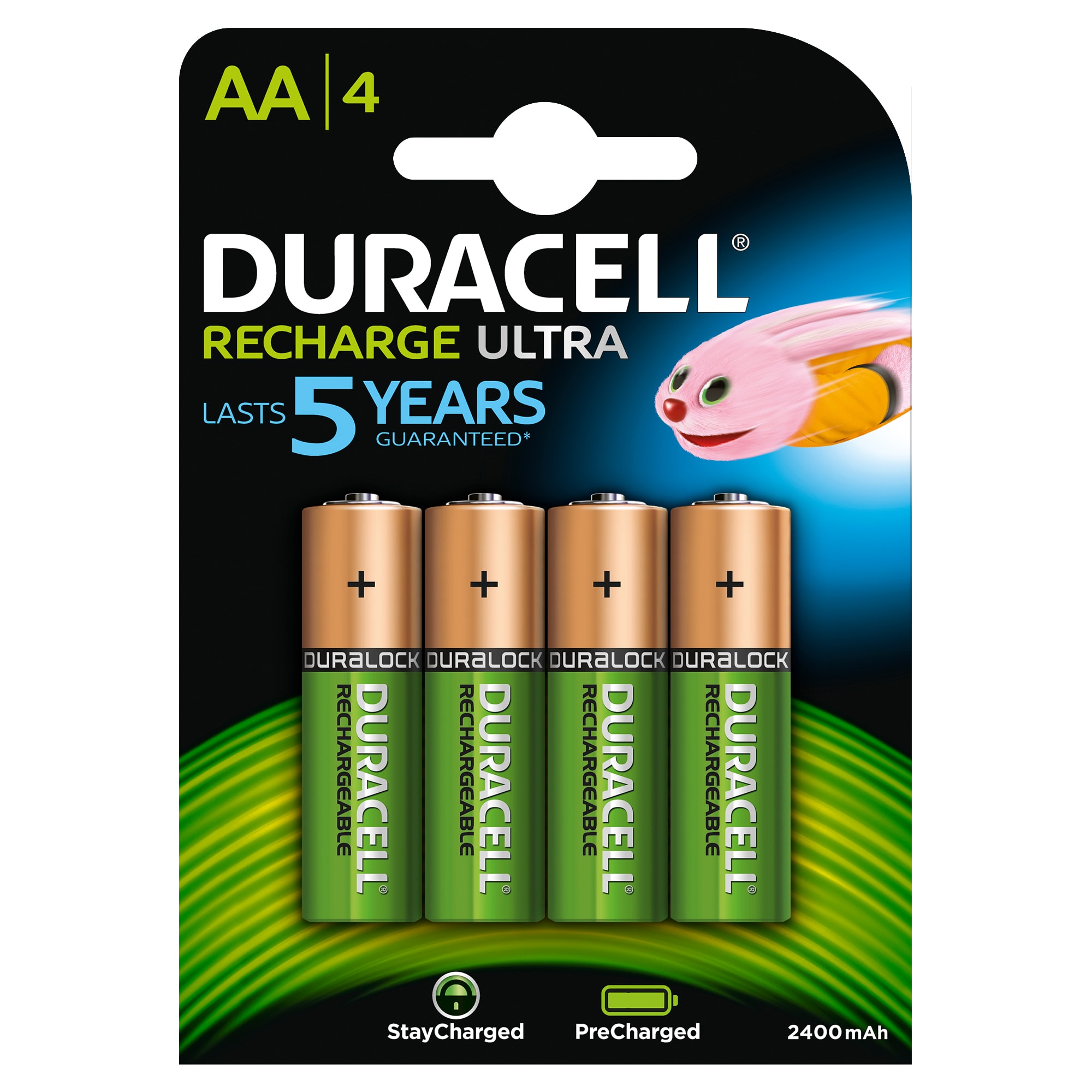 Duracell - Duracell oppladbare AA batterier, 2400mAh - 4pk