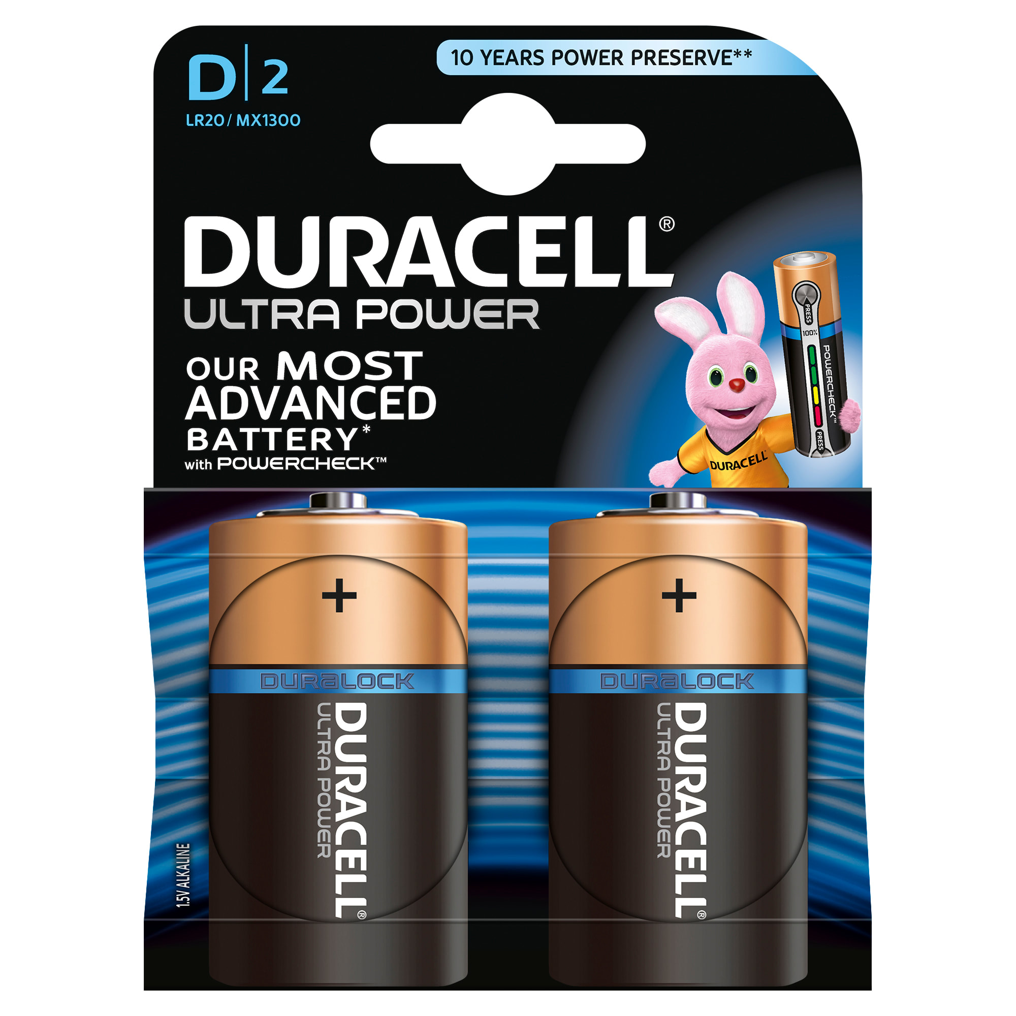 Duracell - Duracell batteri PLUS POWER LR20 D - 2pk