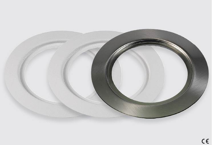 Unilamp - Rehabplate Rund 130mm Børstet B.Stål For 94-96mm downl