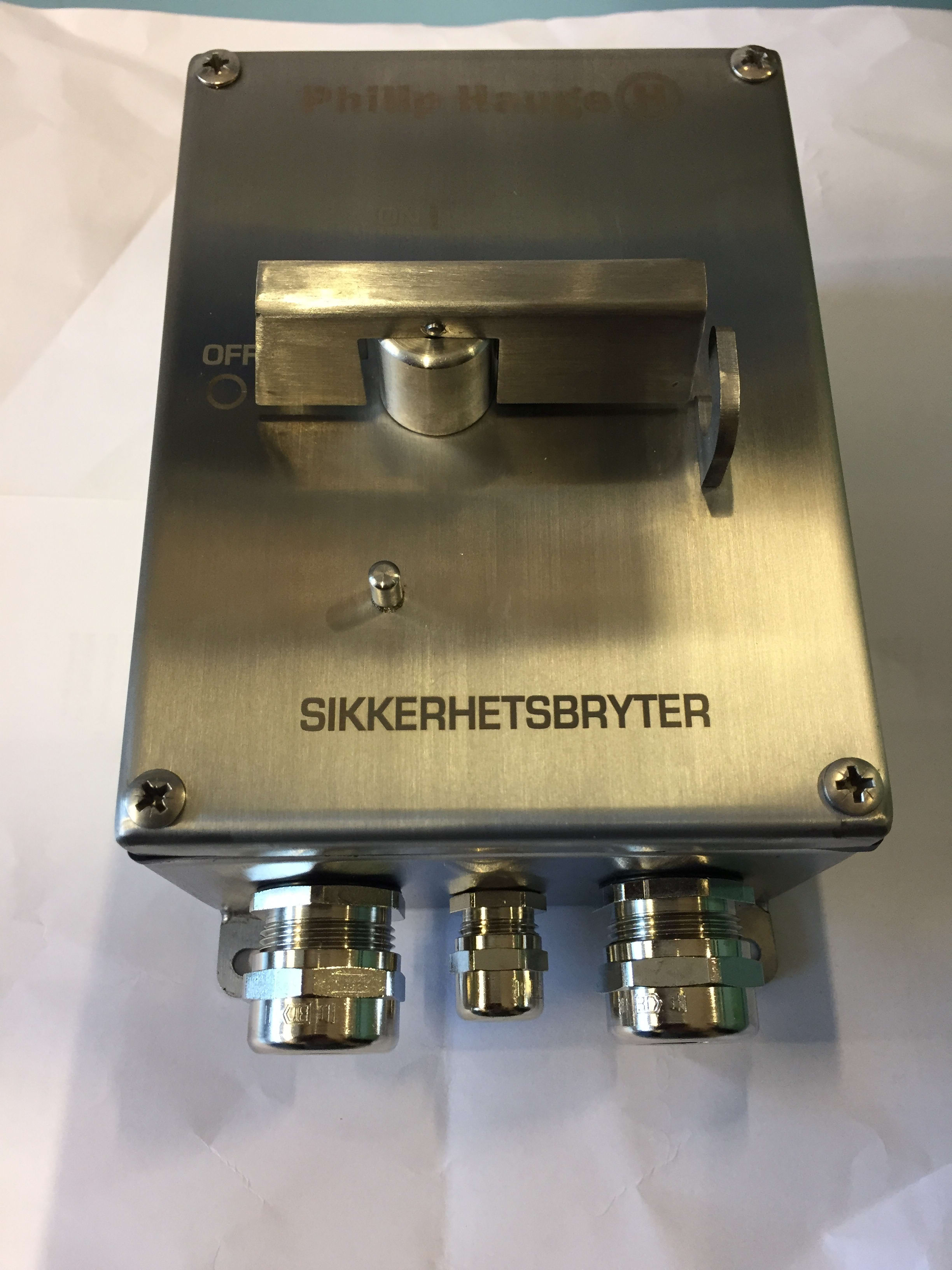 Philip Hauge - Sikkerhetsbryter HAUGE KUR 3800T1.V/EMC (T/B) IP65 1NO+1NC AISI 316 Syrefast