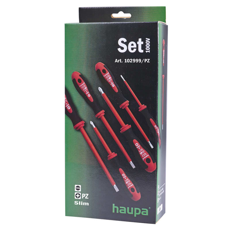 Haupa - Skrutrekker sett 1000V Slim d 6 stk