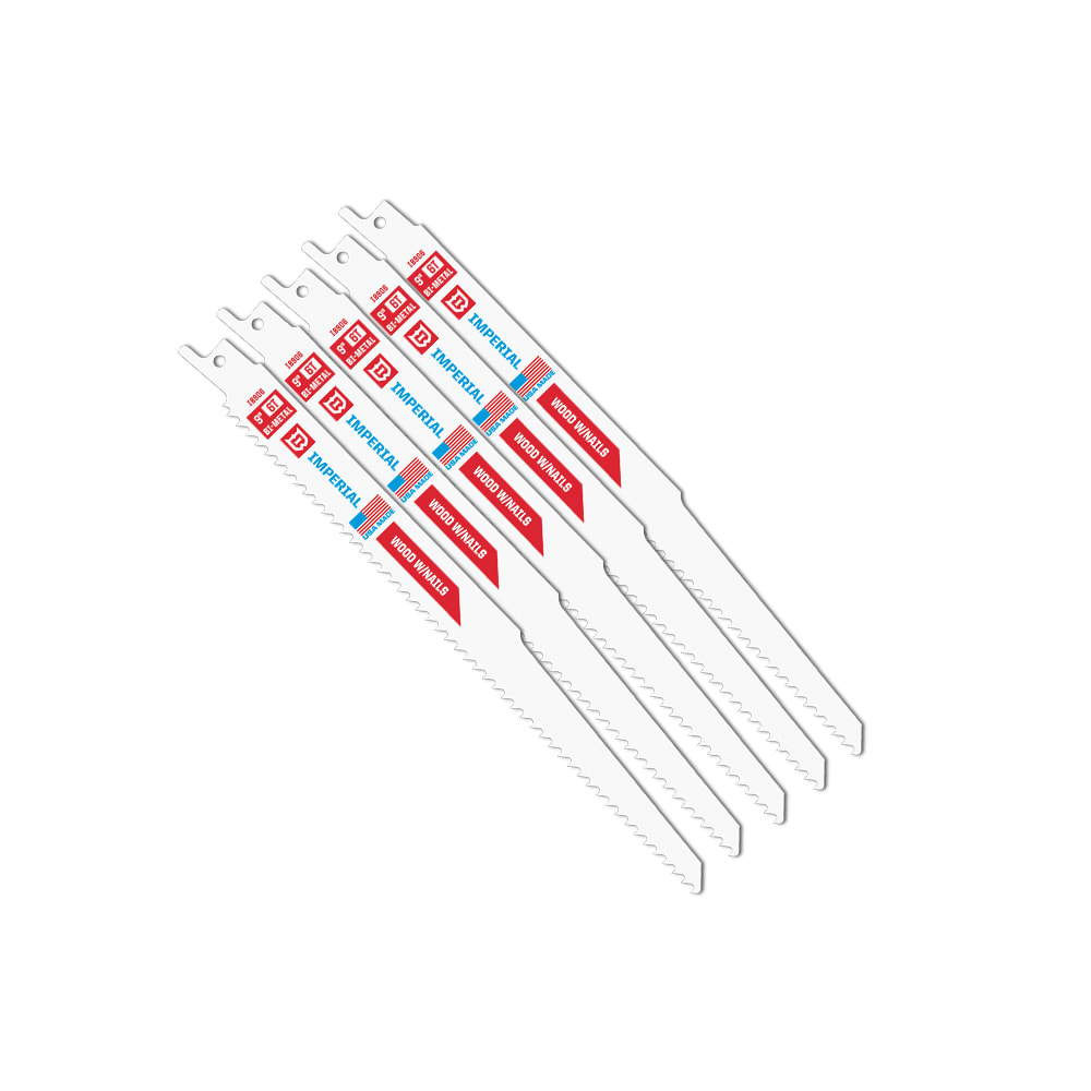 Imperial Blades - Bajonettsagblad Tre og spiker 6TPI 23cm 5pk IBRDV-5