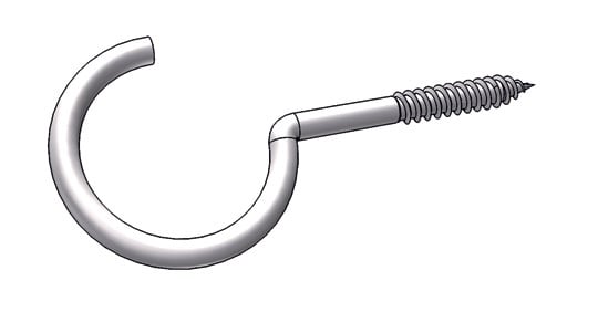 ESSVE - SKRUEKROK 50X14X3,4MM  6PK  520113 BLANKFORSINKET