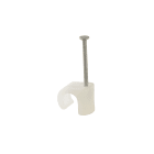 Castor - Plastklips m/spiker C 5-7 Natur for feste av rund kabel