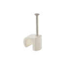 Castor - Plastklips m/spiker C 5-7 Hvit for feste av rund kabel