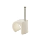 Castor - Plastklips m/spiker C 14-20 Hvit 35mm for feste av rund kabel