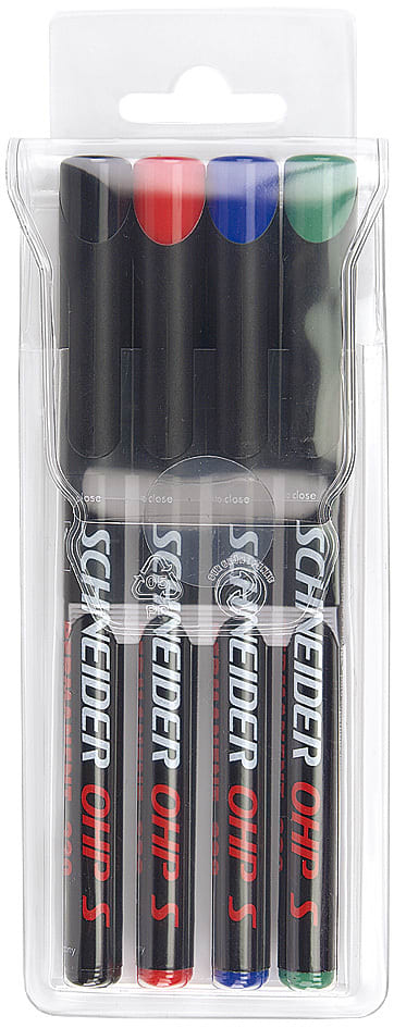Lyra - TUSJ PERMANENT MARKER S 4PK  SPRIT TUSJER SMAL 4 PAK 0,4MM