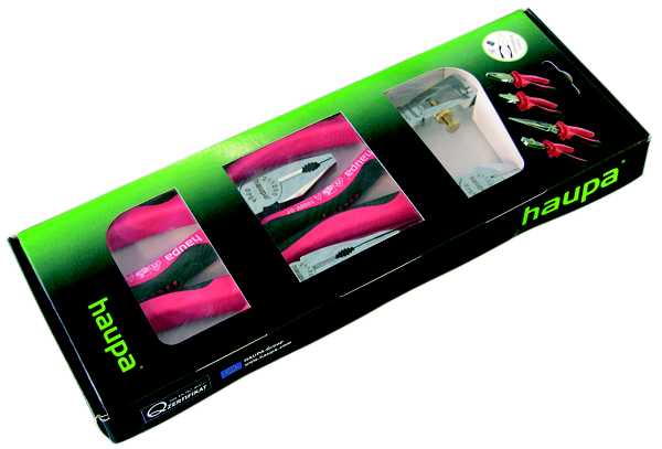 Haupa - Tangsett 1000V 4stk div tenger