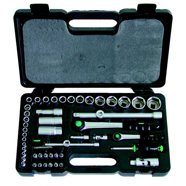 Haupa - Pipenøkkelsett 1/2" og 1/4" med bits