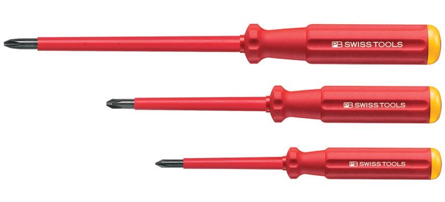 PB SWISS TOOLS - Skrutrekkersett 1000V 6stk trekkere Flat/PZ