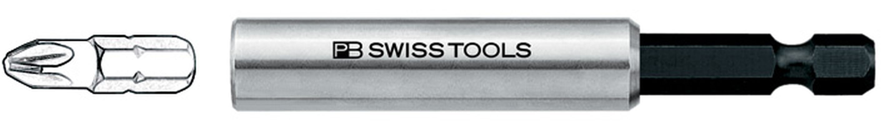 PB SWISS TOOLS - 1/4" bitsholder m/magnet 75mm