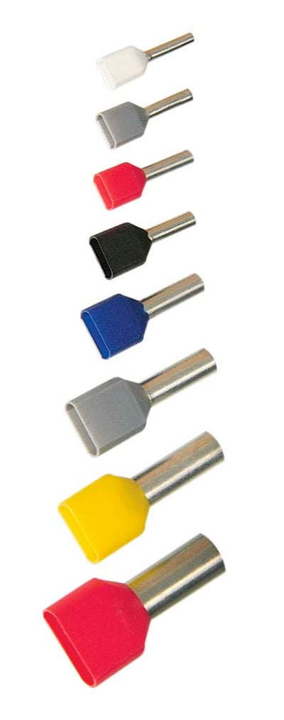 Haupa - Endehylse isolert TWIN 0,5x8mm, oransje