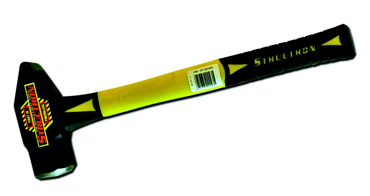 Structron - Smihammer 2kg, glassfiberskaft og softgrip