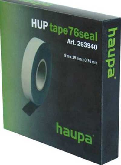 Haupa - Vulkaniserende tape for elektro 19mm x 9m x 0,76mm, sort