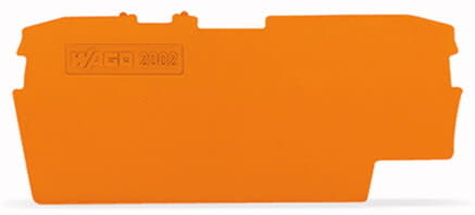 WAGO - Ende- og mellomliggende plate 1 mm tykk, oransje