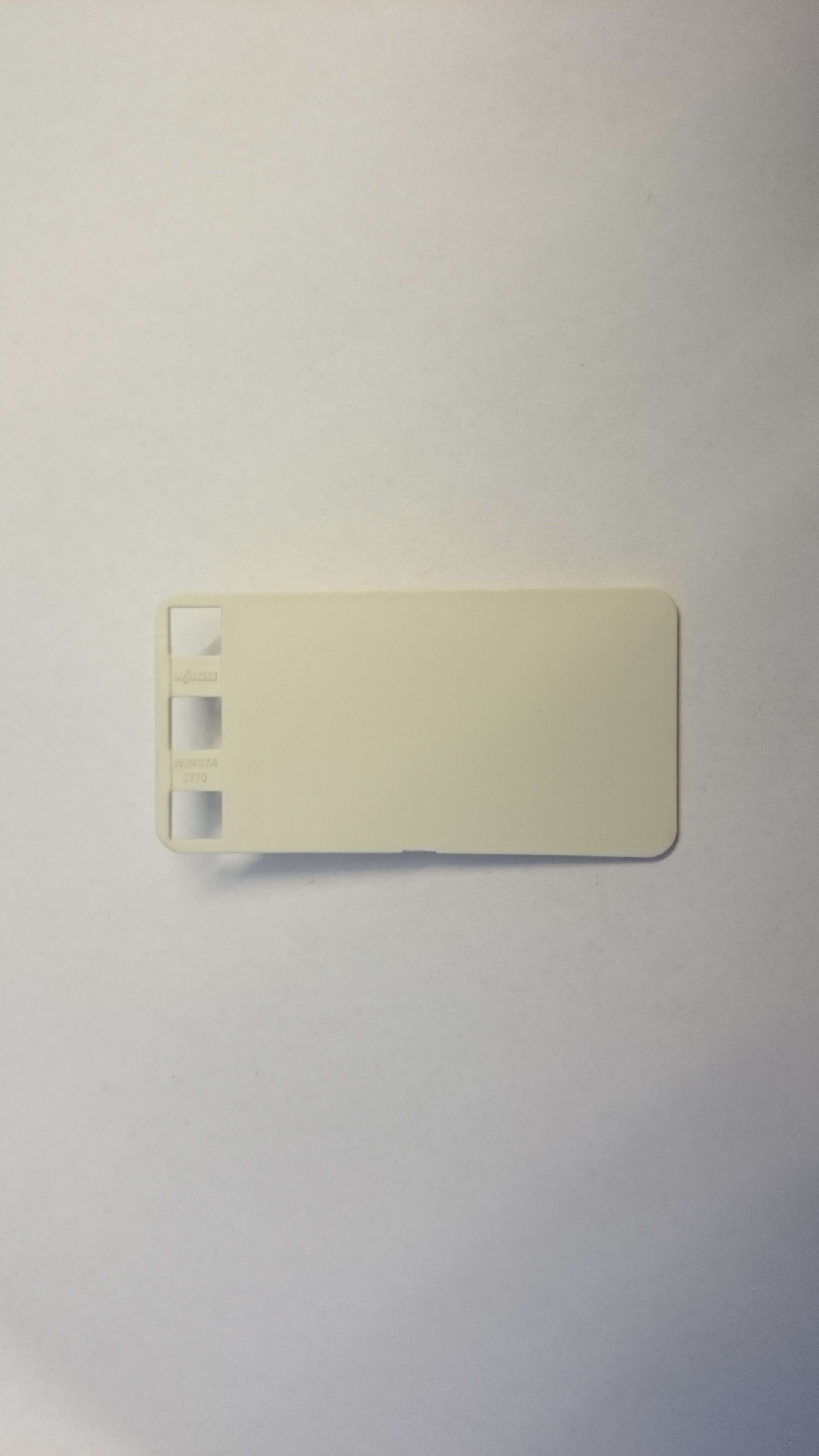 WAGO - Merkekort;plastikk;hvit