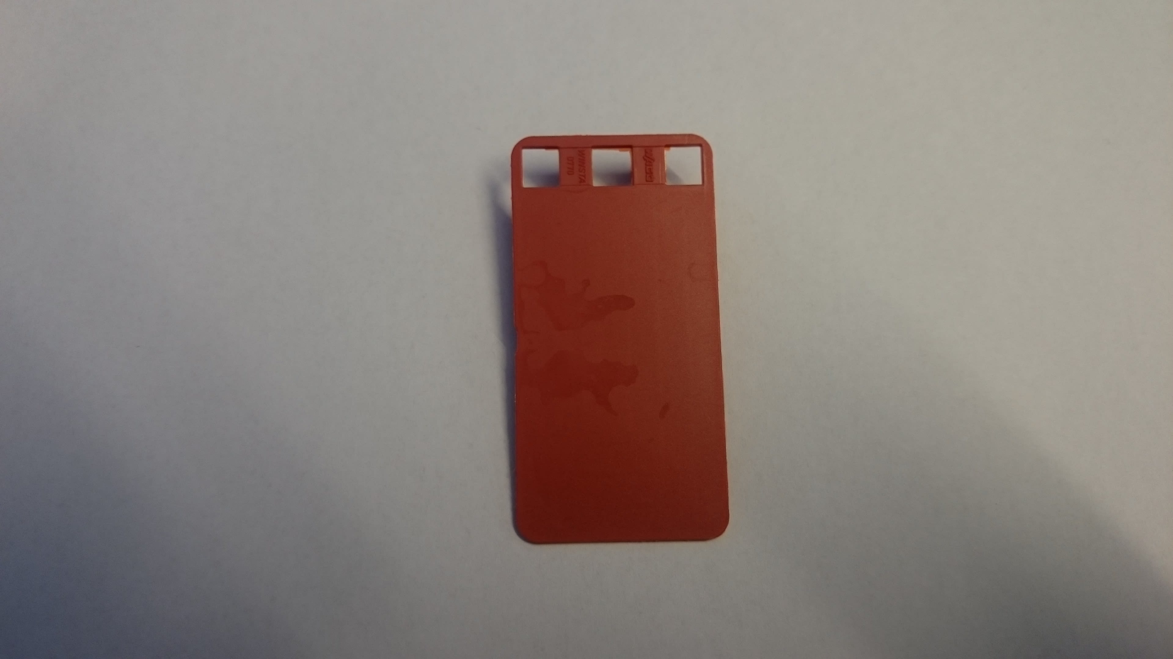 WAGO - Merkekort;plastikk;rød