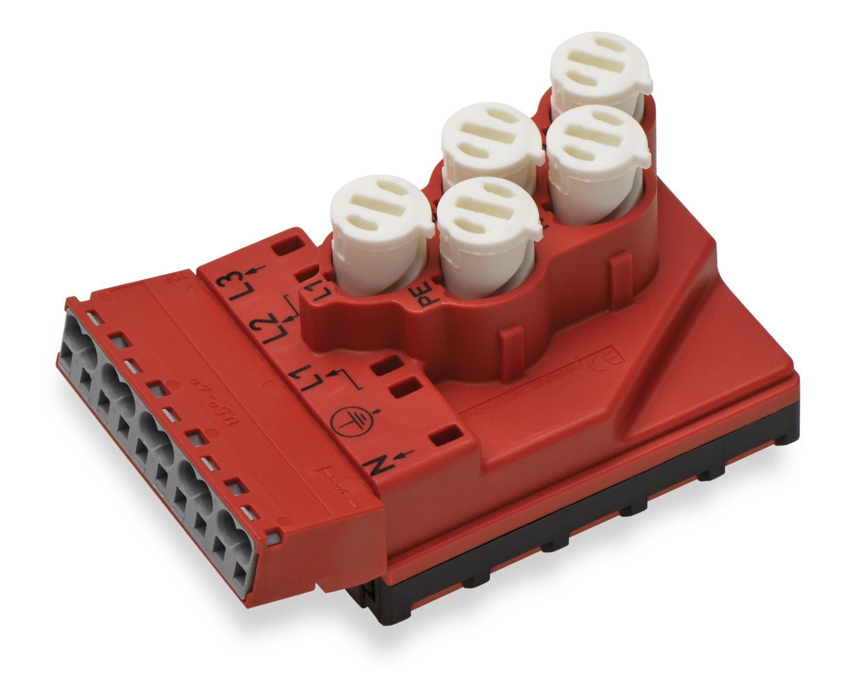 WAGO - Forsyningsmodul;5 x 2,5 mm² + 2 x 1,5 mm²;5-polet;rød