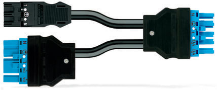 WAGO - forhåndsmontert Y-kabel Eca 2 x plugg/kontakt, sort/b