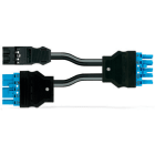 WAGO - forhåndsmontert Y-kabel Eca 2 x plugg/kontakt, sort/b