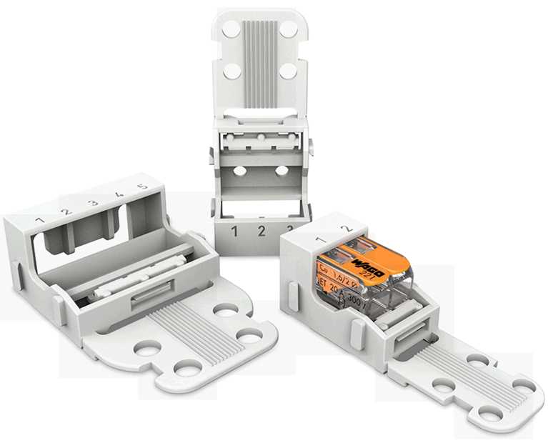 WAGO - Festebrakett for 2-leder rekkeklemmer 221-