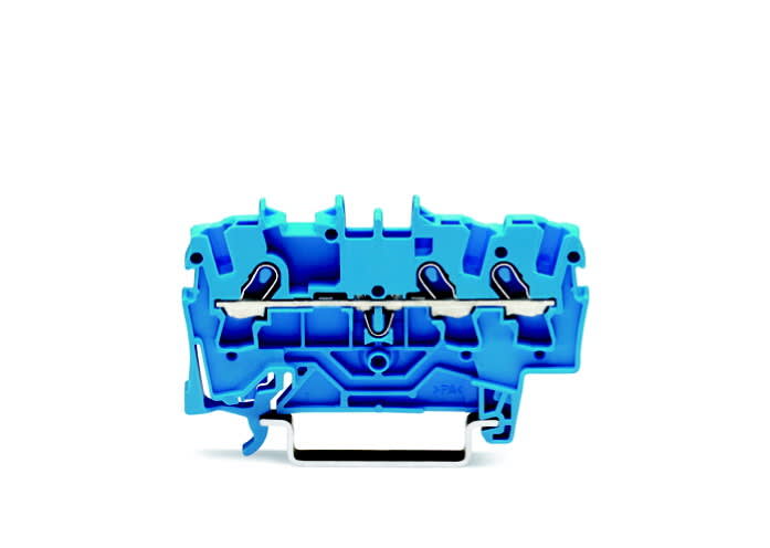 WAGO - 3-leder gjennomgående rekkeklemme;1,5 mm²;for Ex e II- og Ex i-applikasjoner;blå