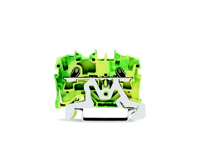 WAGO - 2-leder jordklemme;1,5 mm²;egnet for Ex e II anvendelser;grønn-gul