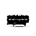 WAGO - 4-leder gjennomgående rekkeklemme;2,5 mm²;egnet for Ex e II anvendelser;sort