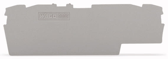 WAGO - Ende- og mellomliggende plate;1 mm tykk;grå