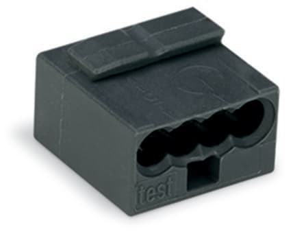 WAGO - MICRO PUSH WIRE®-kopling for fordelingsbokser;for massive ledere;maks 0,8 mm Ø;mørkegrå