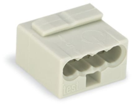 WAGO - MICRO PUSH WIRE®-kopling for fordelingsbokser;for massive ledere;maks 0,8 mm Ø;lysegrå