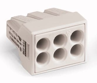 WAGO - PUSH WIRE®-kopling for fordelingsbokser;for massive og tvinnede ledere;for Ex-applikasjoner;lysegrå