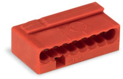 WAGO - MICRO PUSH WIRE®-kopling for fordelingsbokser;for massive ledere;maks 0,8 mm Ø;rød