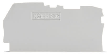 WAGO - Ende- og mellomliggende plate;0,8 mm tykk;grå