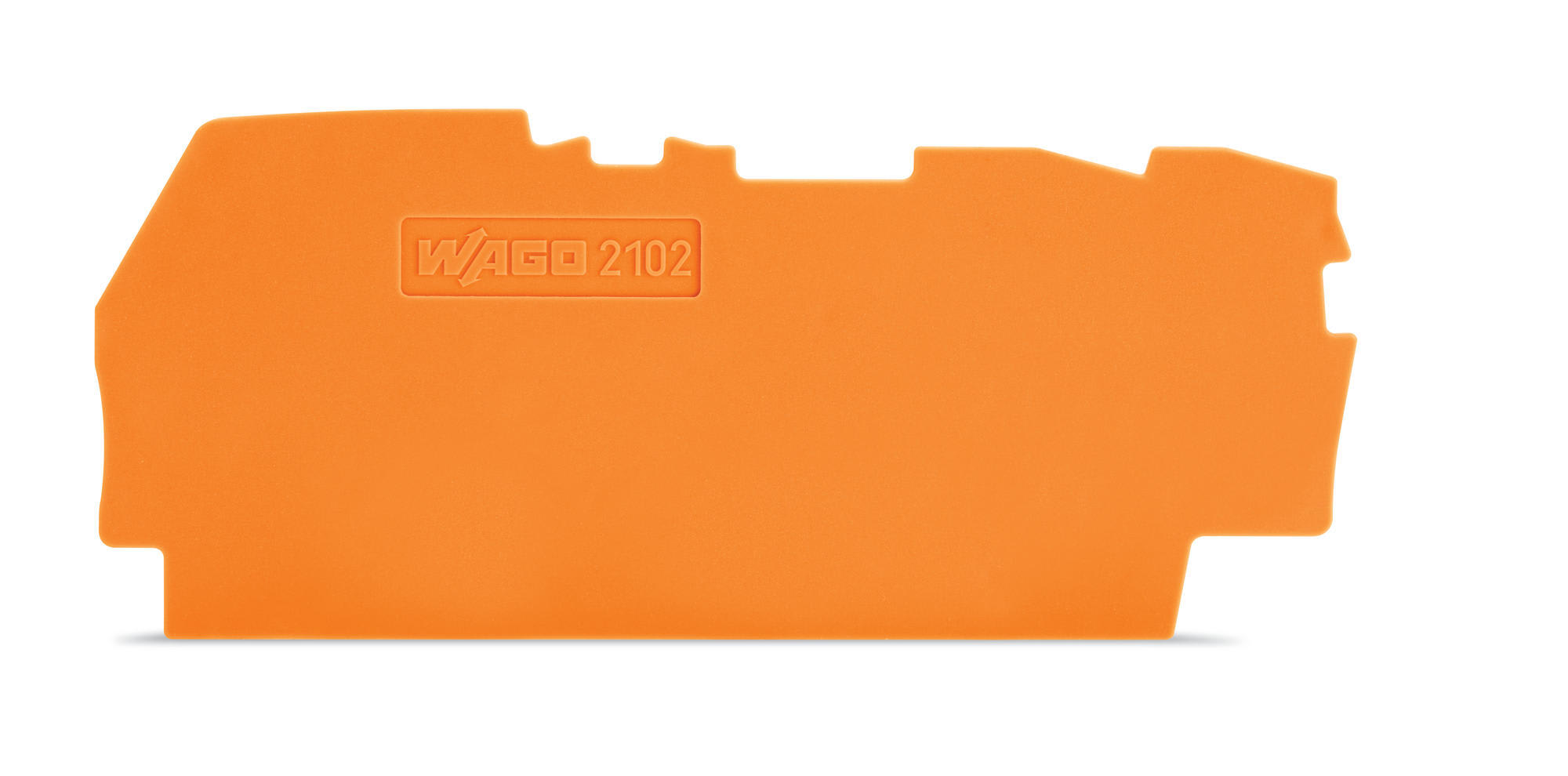 WAGO - Ende- og mellomliggende plate;0,8 mm tykk;for 3-leder rekkeklemmer;oransje