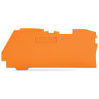 WAGO - Ende- og mellomliggende plate;1 mm tykk;oransje