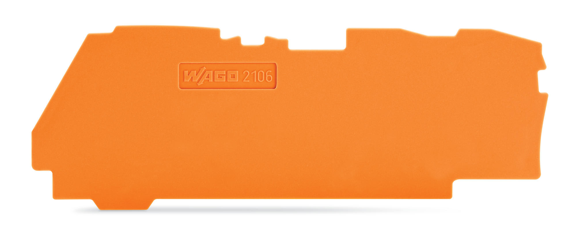 WAGO - Ende- og mellomliggende plate;1 mm tykk;for 3-leder rekkeklemmer;oransje