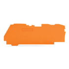 WAGO - Ende- og mellomliggende plate;1 mm tykk;for 3-leder rekkeklemmer;oransje