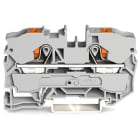 WAGO - 2-leder gjennomgående rekkeklemme;med trykknapp;10 mm²;grå