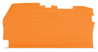 WAGO - Ende- og mellomliggende plate;0,8 mm tykk;oransje