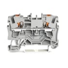 WAGO - 2-leder gjennomgående rekkeklemme;med trykknapp;4 mm²;grå