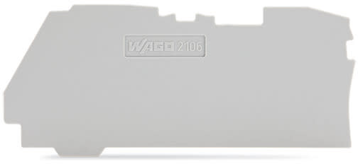 WAGO - Ende- og mellomliggende plate;1 mm tykk;grå