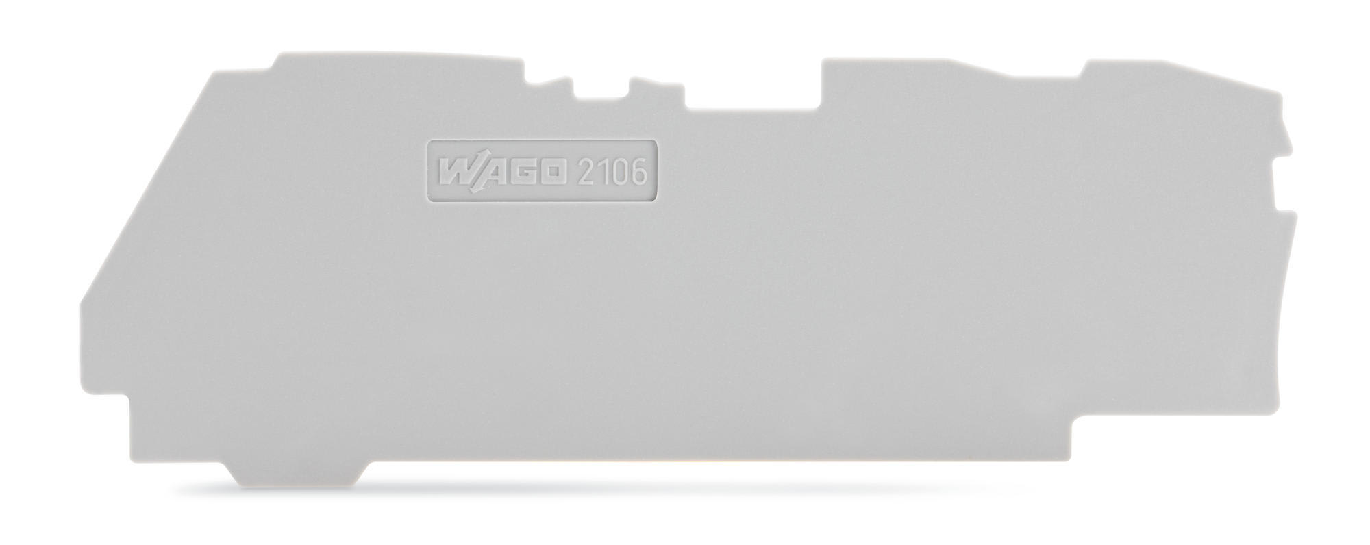 WAGO - Ende- og mellomliggende plate;1 mm tykk;for 3-leder rekkeklemmer;grå