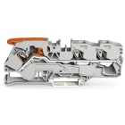 WAGO - 3-leder gjennomgående rekkeklemme;med spak og pluggbar CAGE CLAMP®;16 mm²;grå