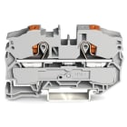 WAGO - 2-leder gjennomgående rekkeklemme;med trykknapp;16 mm²;grå