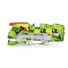 WAGO - 3-leder jordklemme;med spak og pluggbar CAGE CLAMP®;16 mm²;grønn-gul