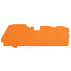 WAGO - Ende- og mellomliggende plate;1 mm tykk;for 3-leder rekkeklemmer;oransje