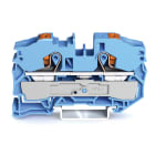 WAGO - 2-leder gjennomgående rekkeklemme;med trykknapp;16 mm²;blå