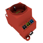 WAGO - uttaksstikk med skapmontering for DIN-skinne- og skruemonte